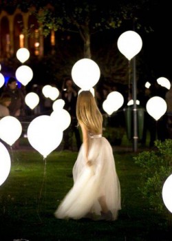 Palloncini luminosi a LED, Palloncini bianchi che si illuminano